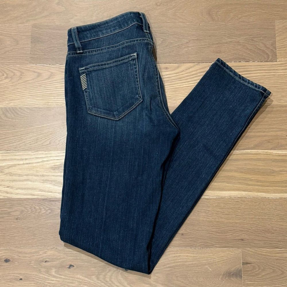 Paige Skyline Skinny Jeans Womens 26 Stretch‎ Dark Wash Blue Denim Mid Rise